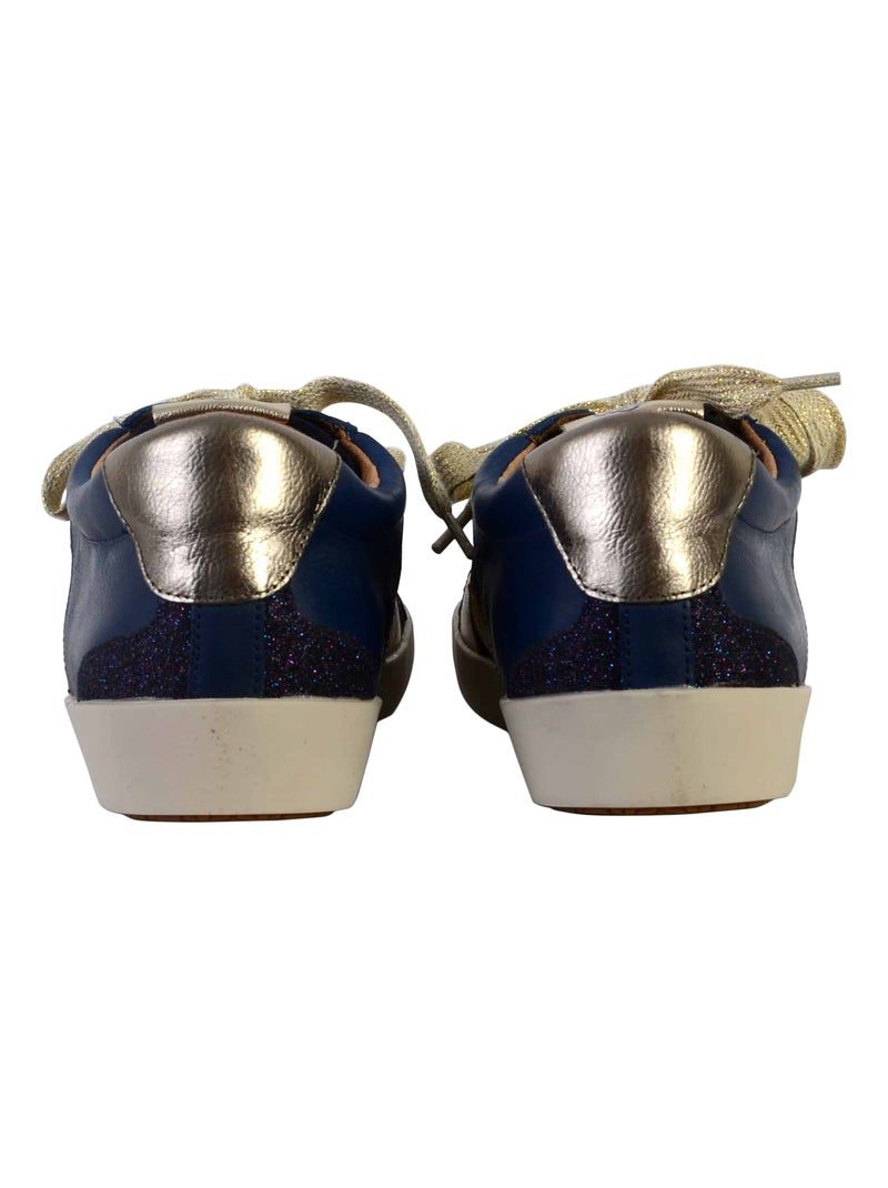 Basket Cuir Emilie Karston Sassy Bleu marine - Kiabi