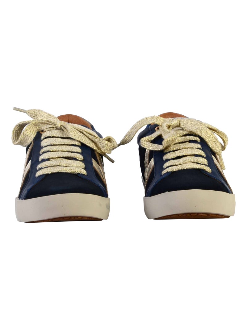 Basket Cuir Emilie Karston Sassy Bleu marine - Kiabi