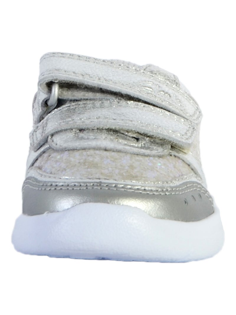 Basket Cuir Enfant Clarks Ath Sonar Argent - Kiabi