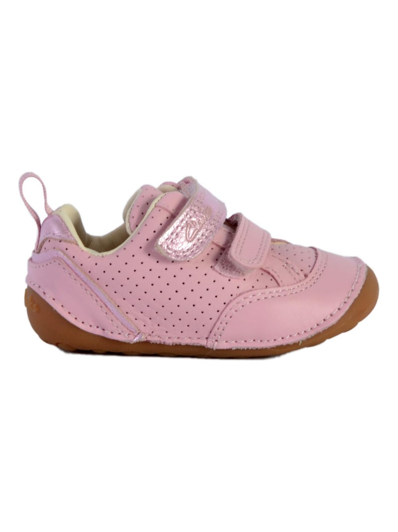 Basket Cuir Enfant Clarks Tiny Sky Rose - Kiabi