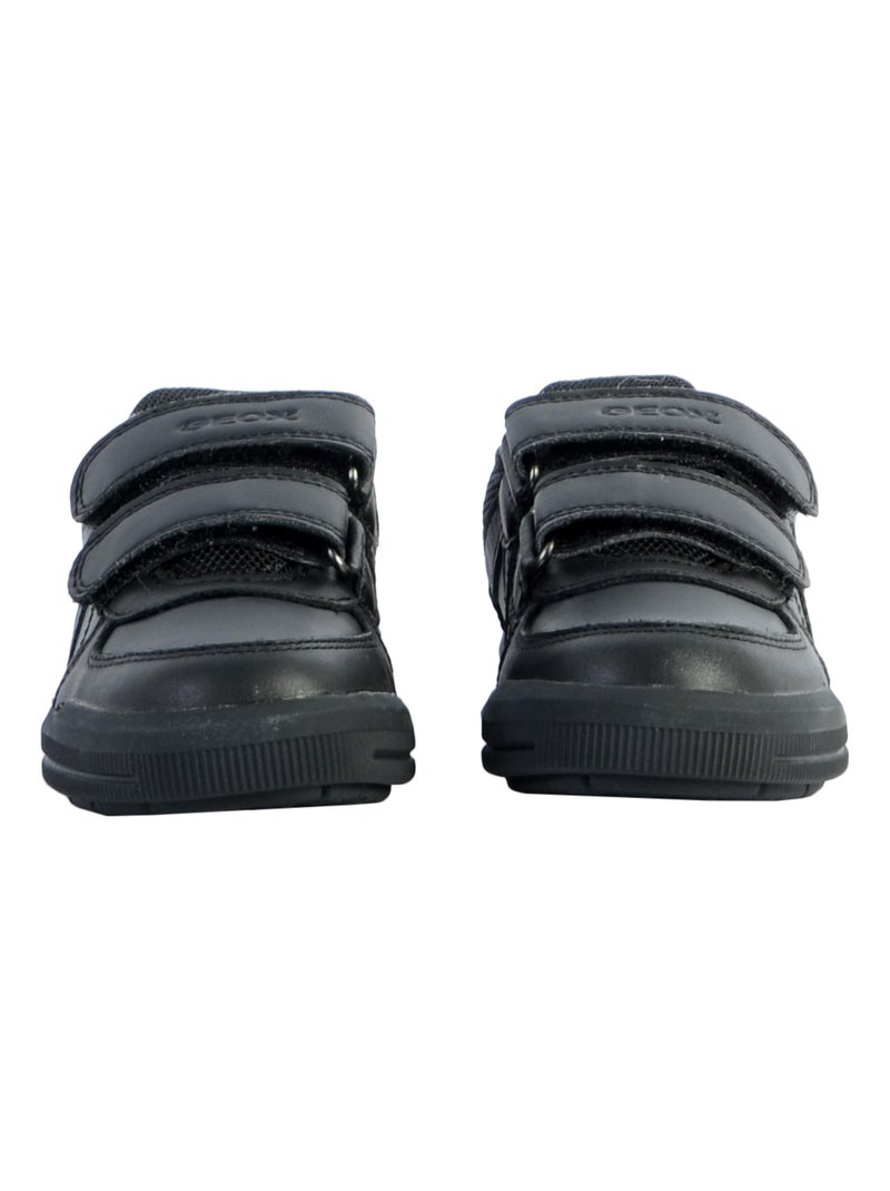 Basket Cuir Enfant Garçons Geox Arzach Noir - Kiabi