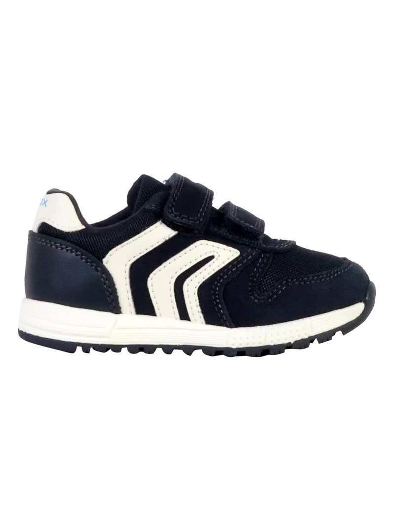 Basket Cuir Enfant Geox Alben Bleu - Kiabi