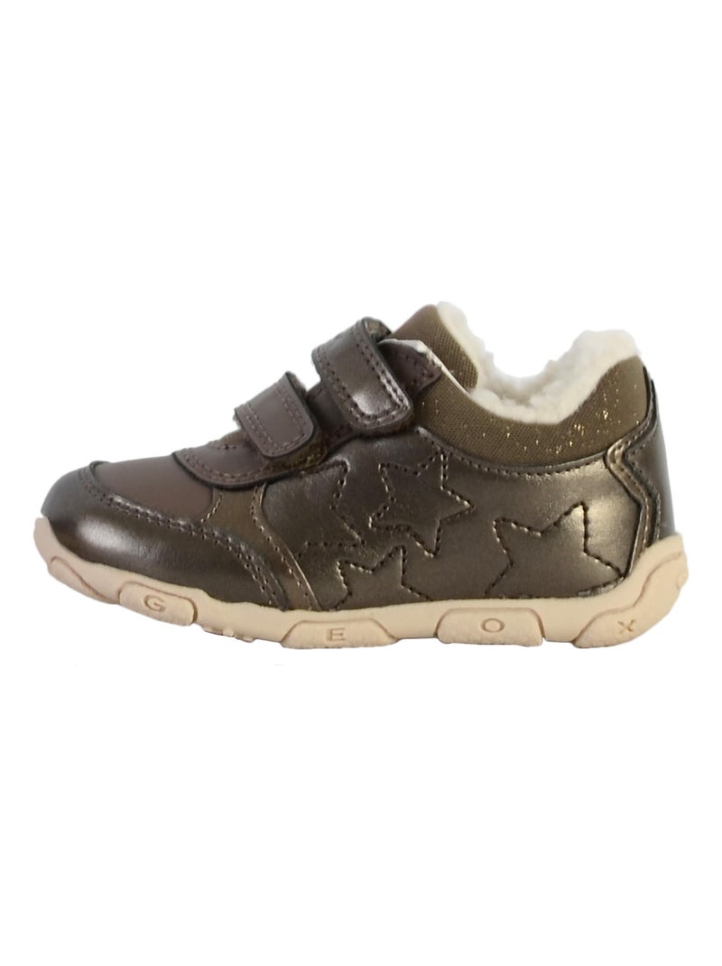 Basket Cuir Enfant Geox Balu Gris - Kiabi
