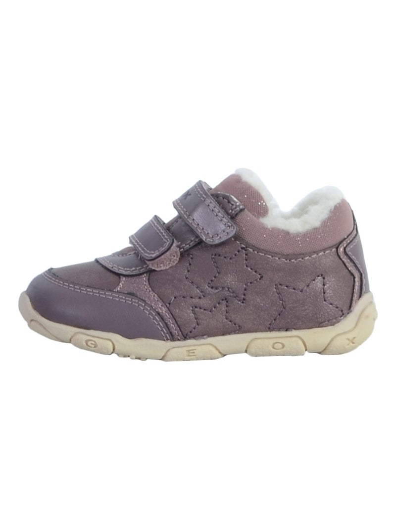 Basket Cuir Enfant Geox Balu Violet - Kiabi