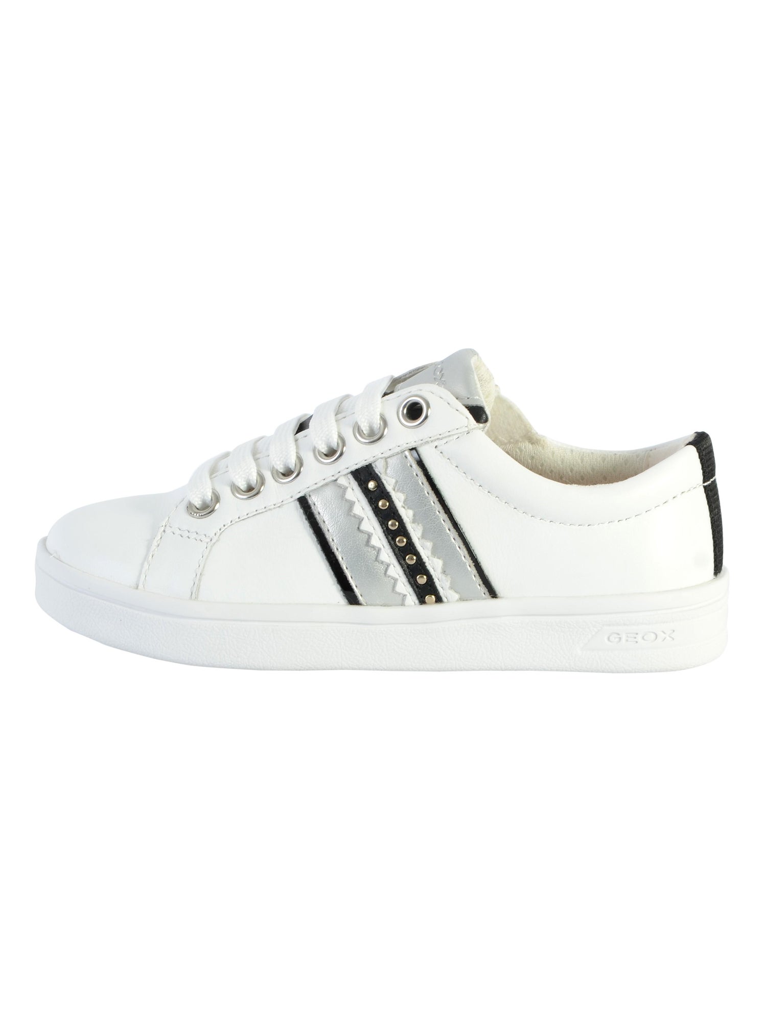 Geox Fille J Djrock Girl Basket, White Dk Pink, 37 EU