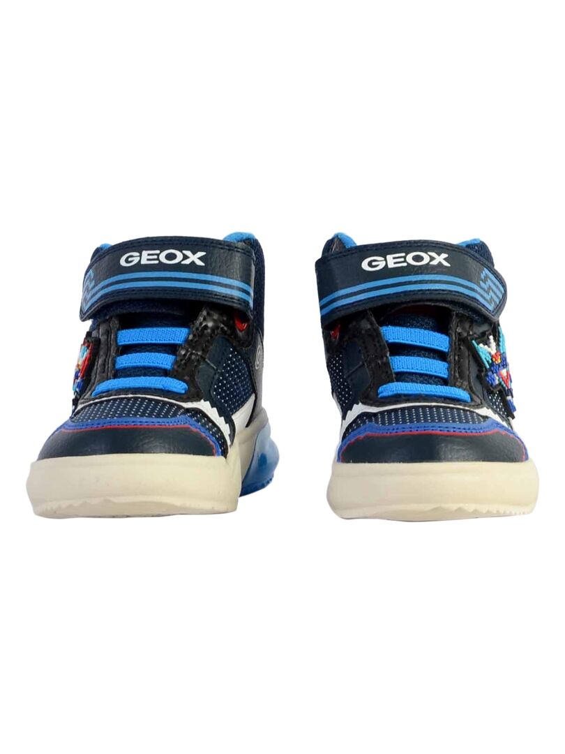 Garçon Baskets Geox J GRAYJAY BOY C Bleu Bleu Geox - Niebieski Garçon Baskets Geox J GRAYJAY BOY C Bleu Bleu Geox - Niebieski