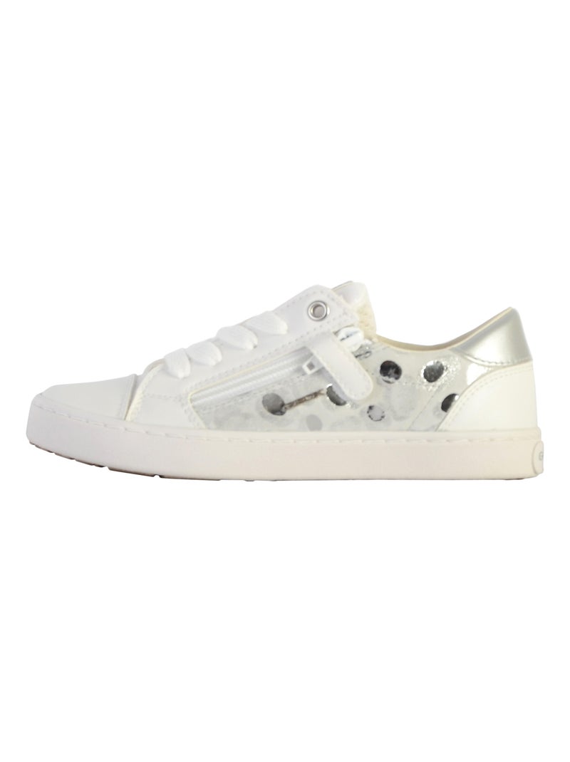 Basket Cuir Enfant Geox Kilwi* Blanc - Kiabi