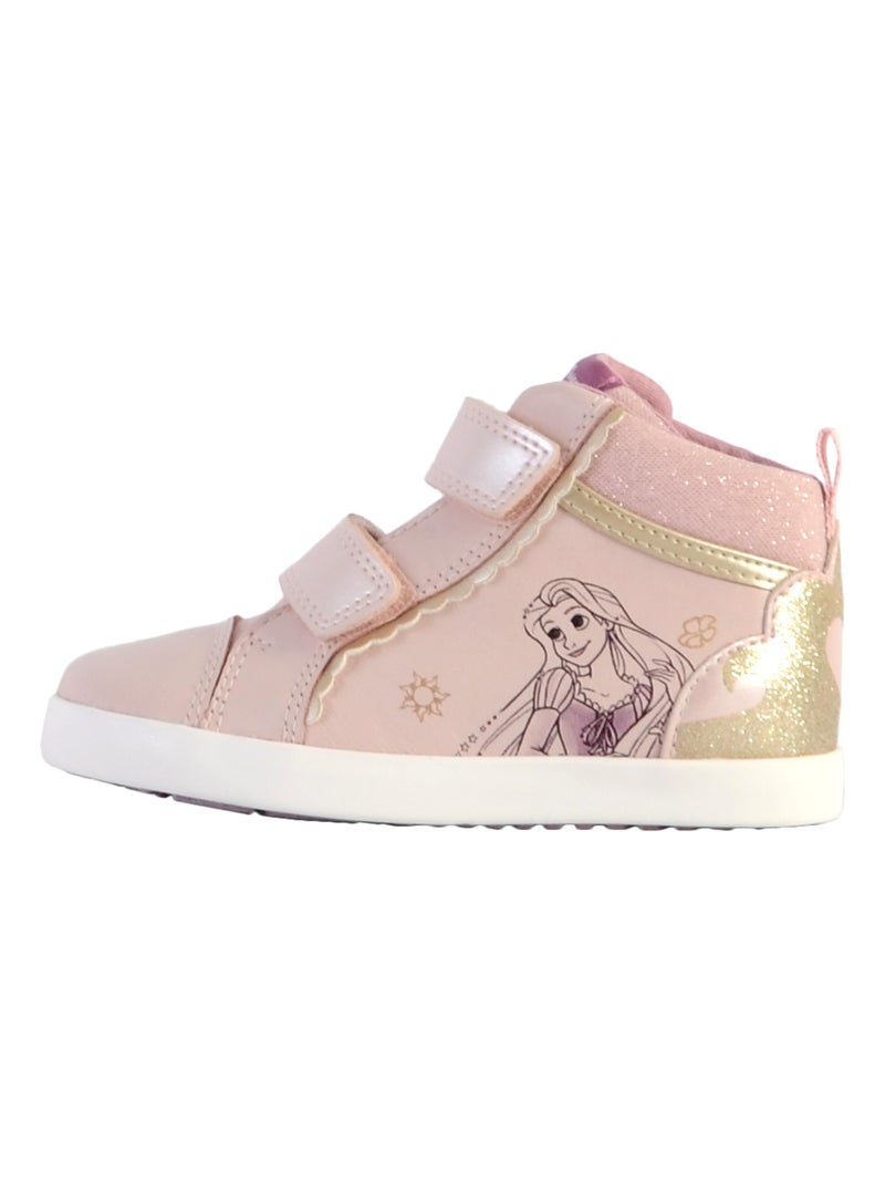 Basket Cuir Enfant Geox Kilwi Rose - Kiabi