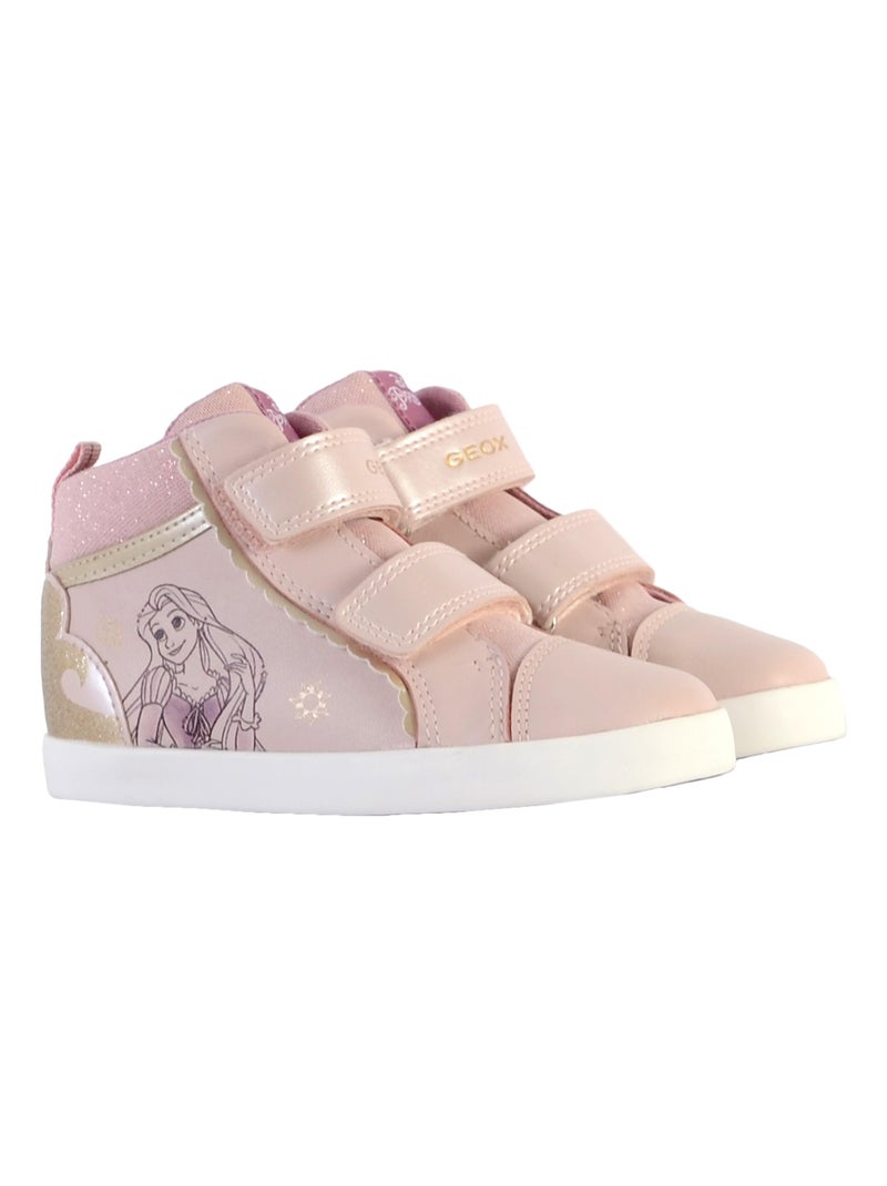 Basket Cuir Enfant Geox Kilwi Rose - Kiabi