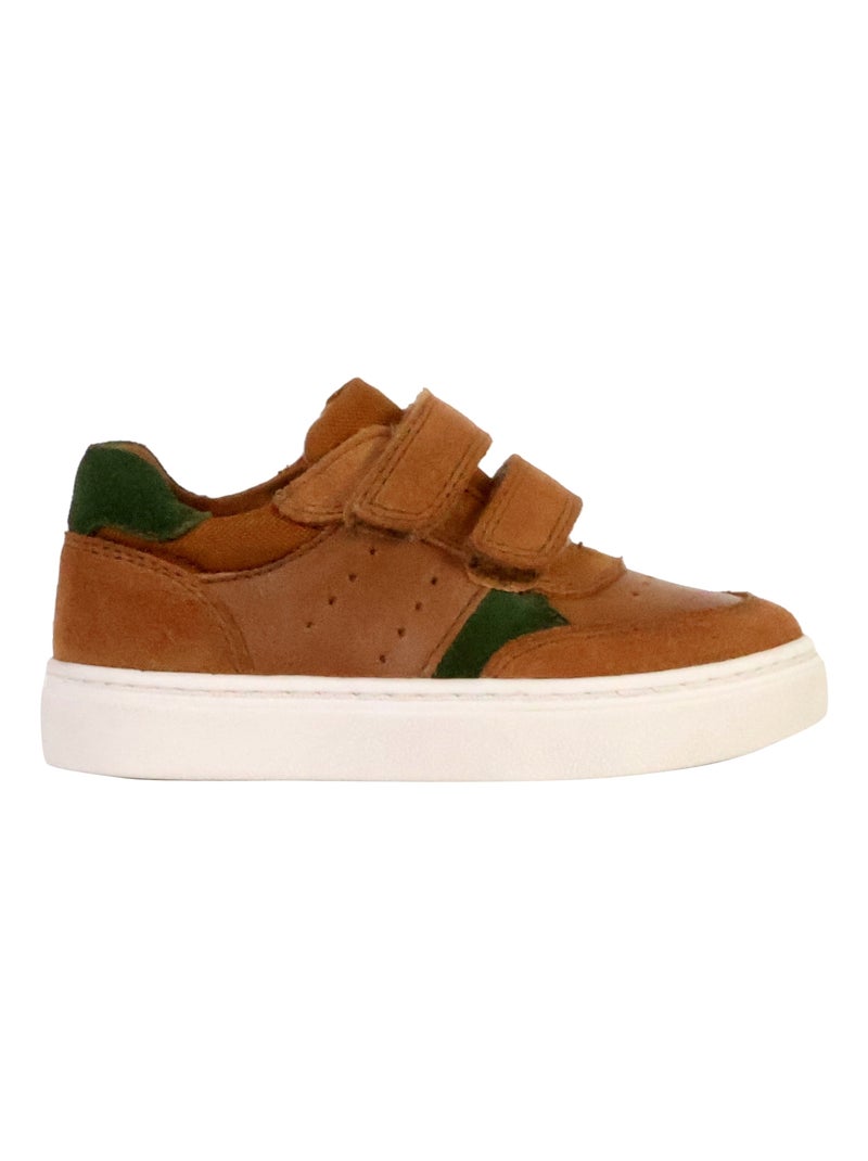 Basket Cuir Enfant Geox Nashik Marron - Kiabi