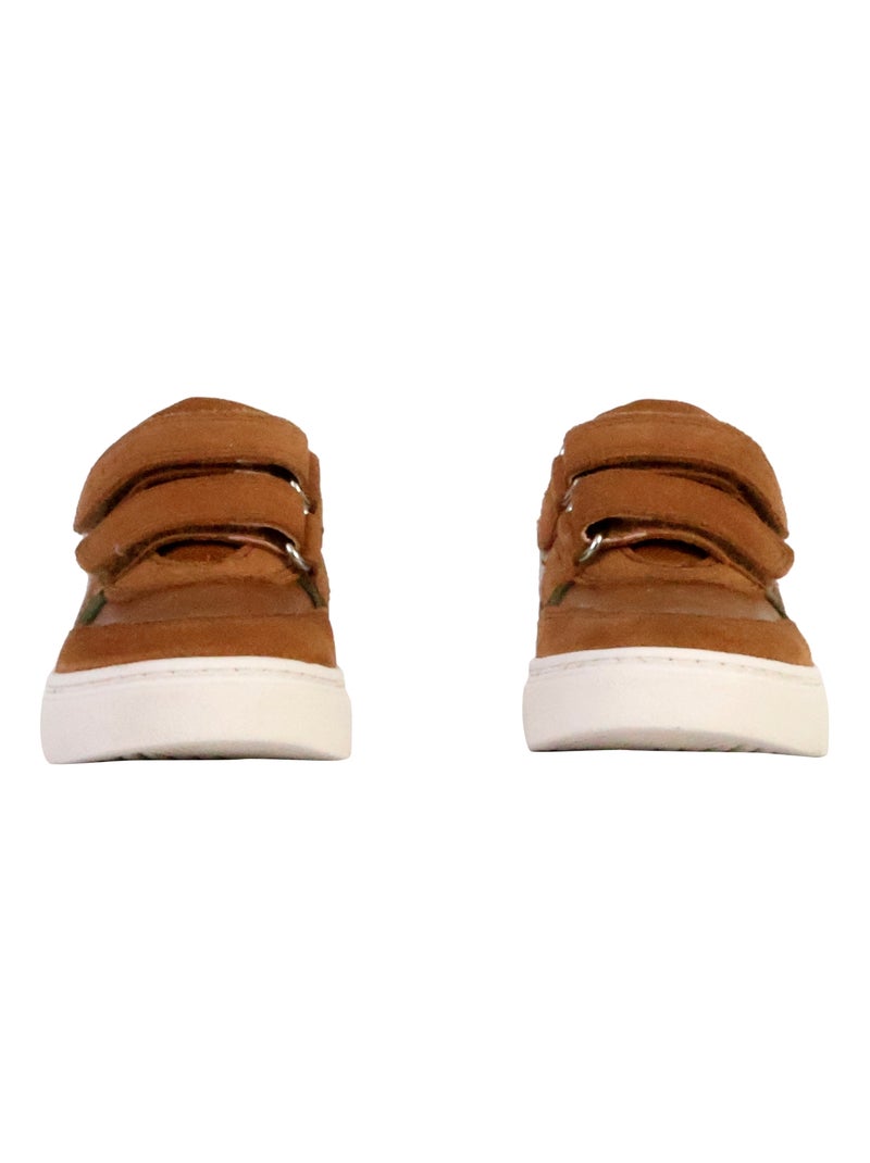 Basket Cuir Enfant Geox Nashik Marron - Kiabi