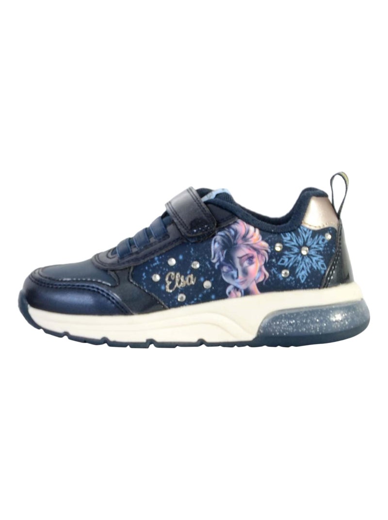 Basket Cuir Enfant Geox Spaceclub Bleu - Kiabi