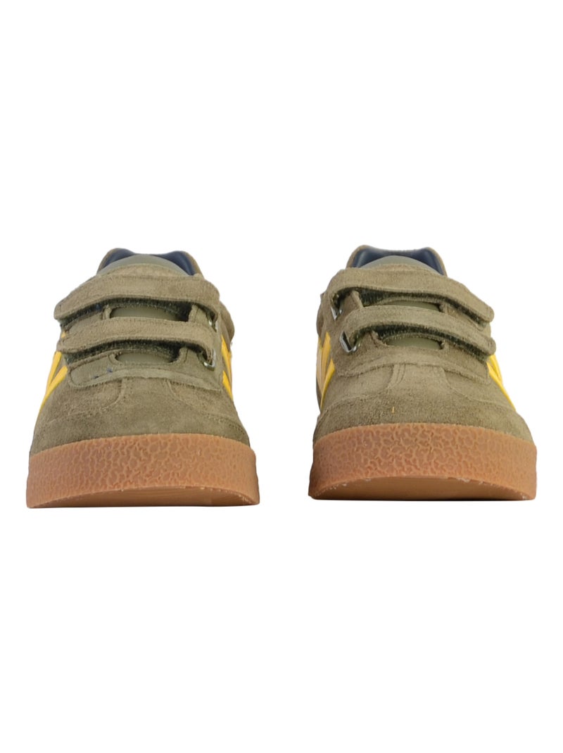 Basket Cuir Enfant Gola Barrier Strap Kaki - Kiabi