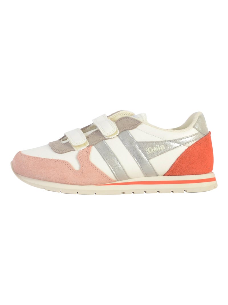 Basket Cuir Enfant Gola Daytona Quad Strap Blanc - Kiabi