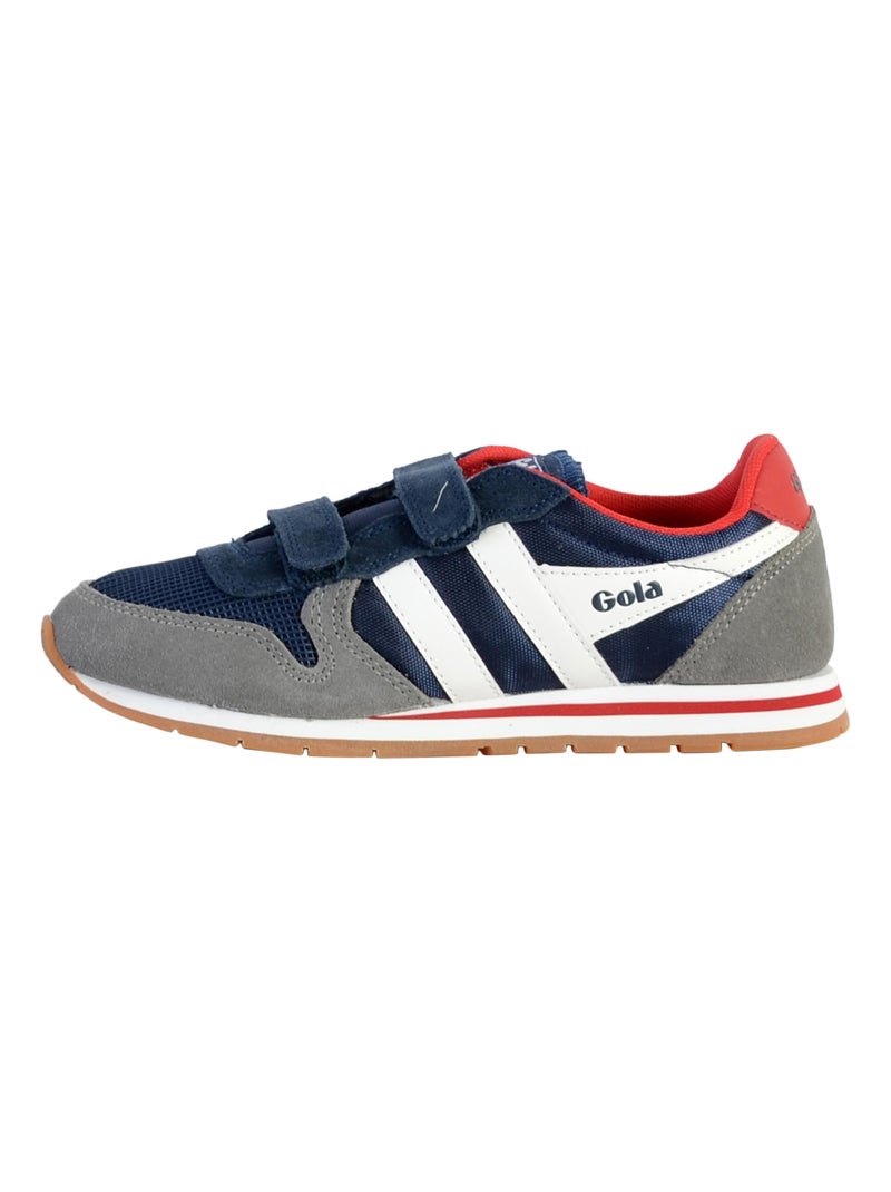 Basket Cuir Enfant Gola Daytona Quad Strap Bleu marine - Kiabi
