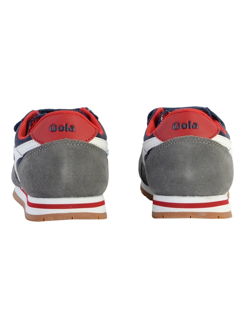 Basket Cuir Enfant Gola Daytona Quad Strap Bleu marine - Kiabi