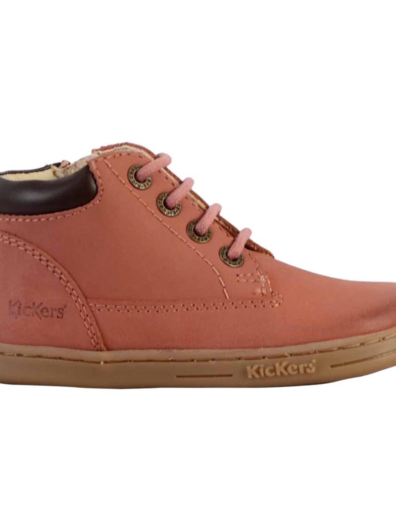 Bottillons Kickers Tackland Enfant – Cuir Souple, Semelle Flexible, Fermeture Lacet + Zip, Confort & Style Mixte