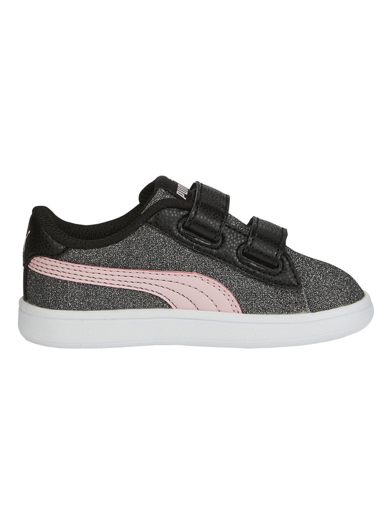 Basket Cuir Enfant Puma Smash V2 Glitz Noir - Kiabi
