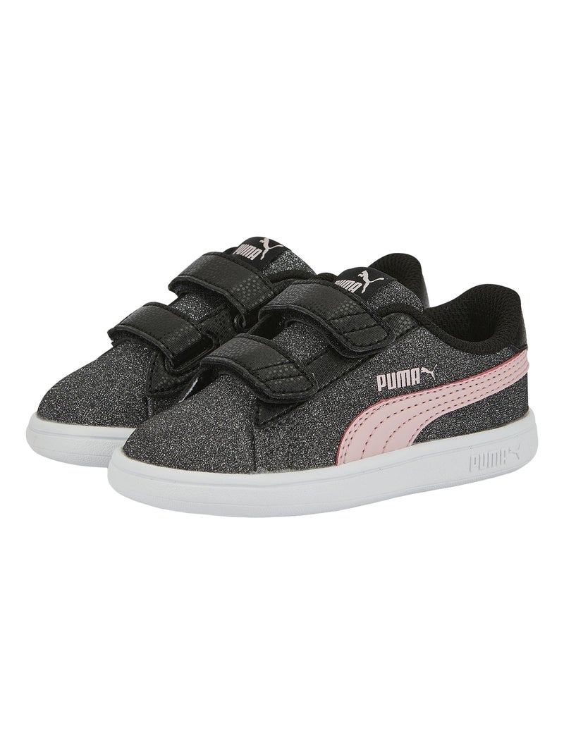 Basket Cuir Enfant Puma Smash V2 Glitz Noir - Kiabi