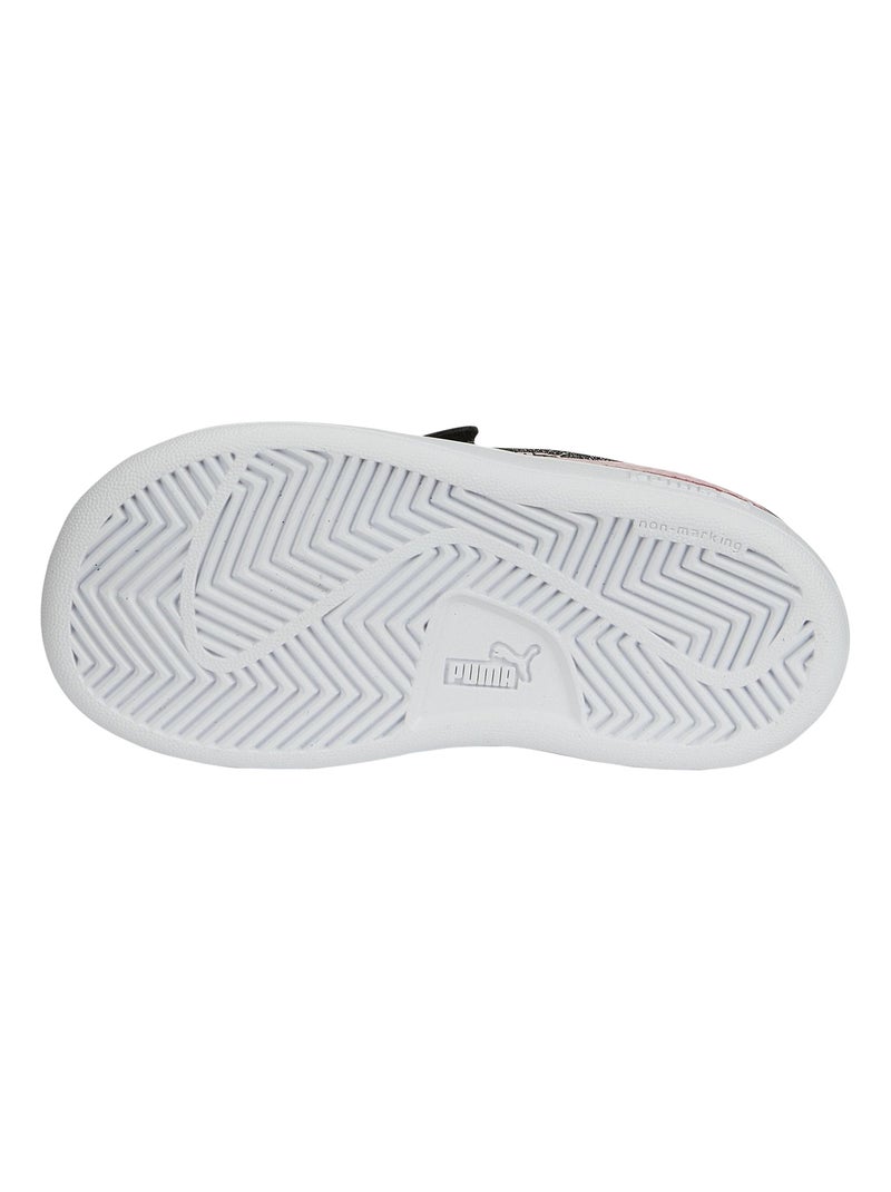 Basket Cuir Enfant Puma Smash V2 Glitz Noir - Kiabi