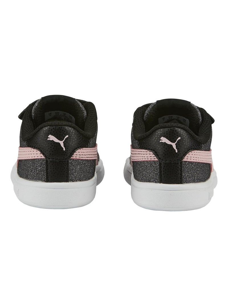 Basket Cuir Enfant Puma Smash V2 Glitz Noir - Kiabi