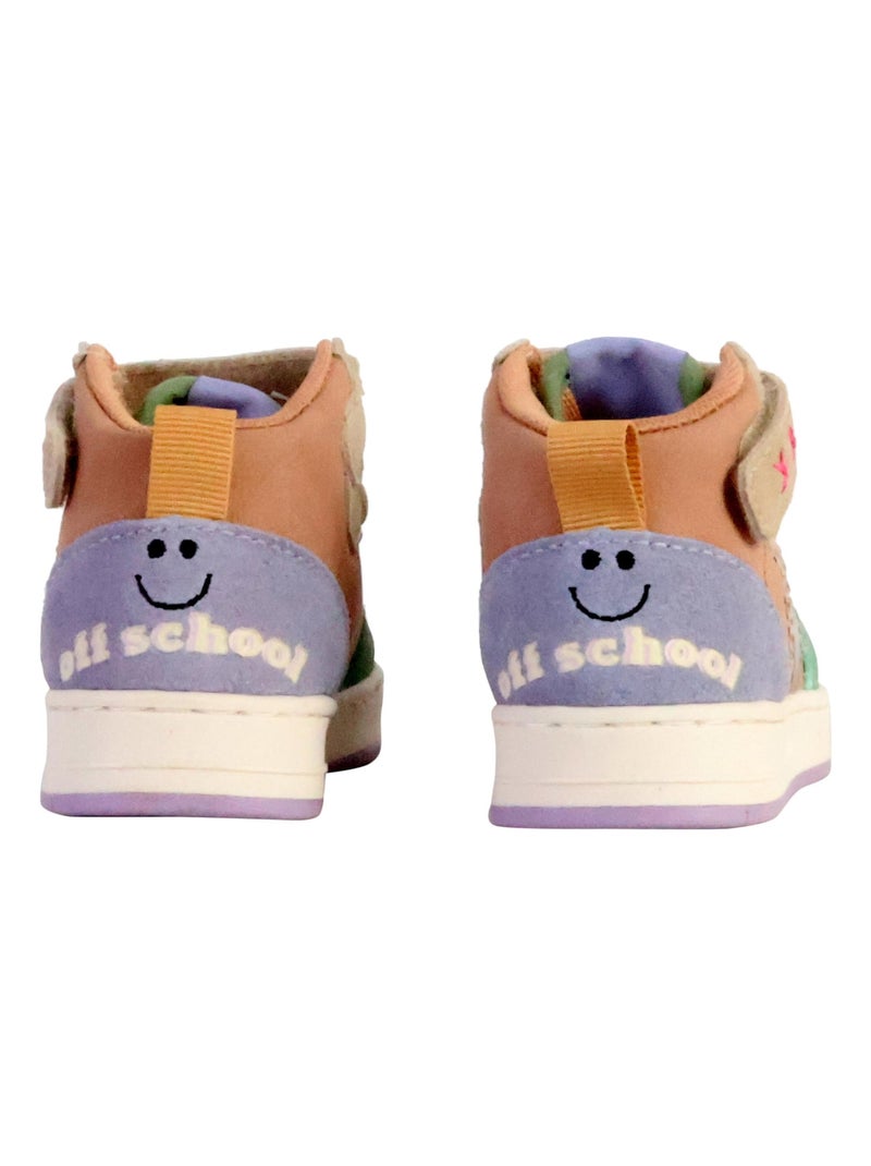 Basket Cuir Enfant Victoria Beige - Kiabi
