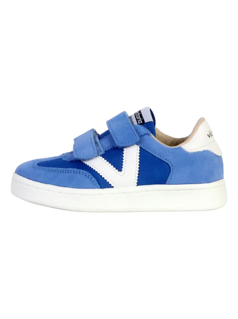 Basket Cuir Enfant Victoria Bleu - Kiabi