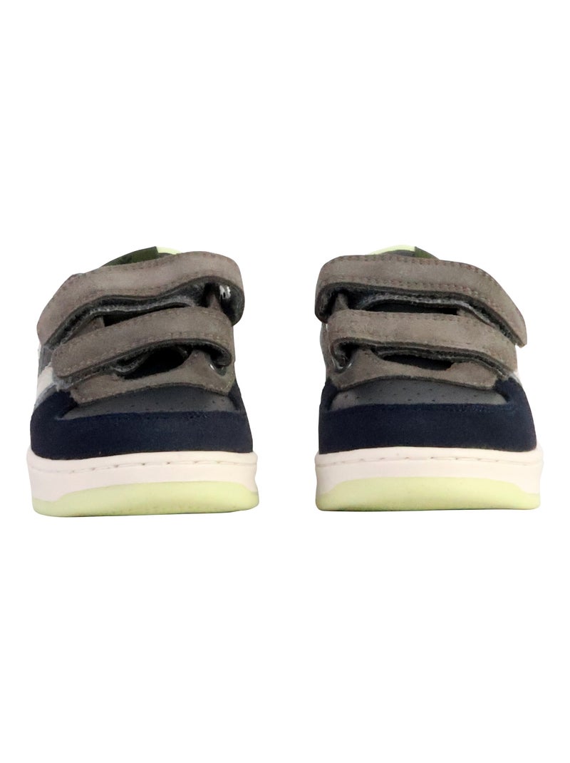Basket Cuir Enfant Victoria Bleu marine - Kiabi