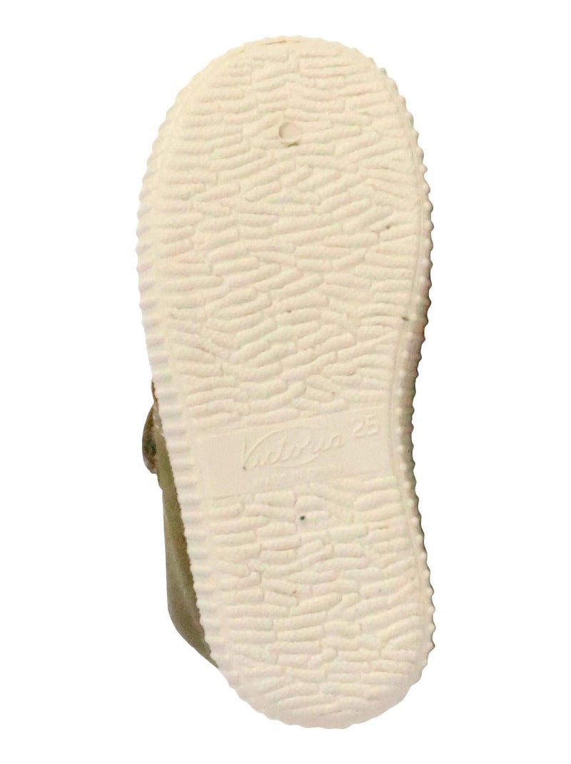 Basket Cuir Enfant Victoria Vert - Kiabi