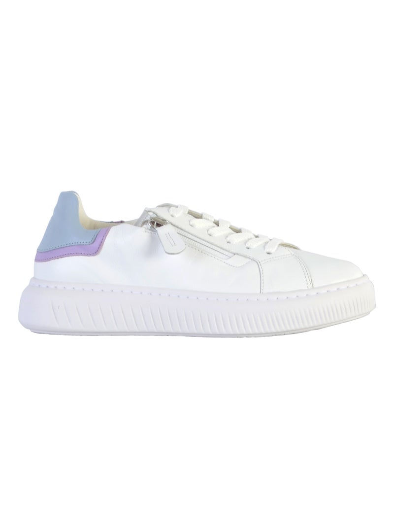 Basket Cuir Gabor 86,578 Blanc Bleu - Kiabi