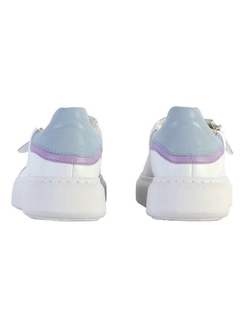 Basket Cuir Gabor 86,578 Blanc Bleu - Kiabi