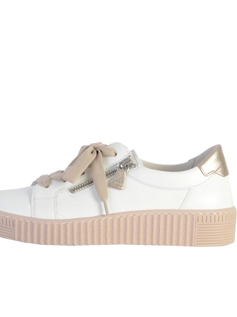 Basket cuir Gabor Cervo Metal Blanc - Kiabi