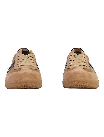 Baskets en cuir velours