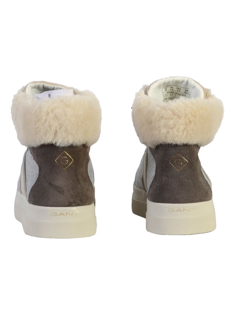 Basket Cuir Gant Avona Beige - Kiabi