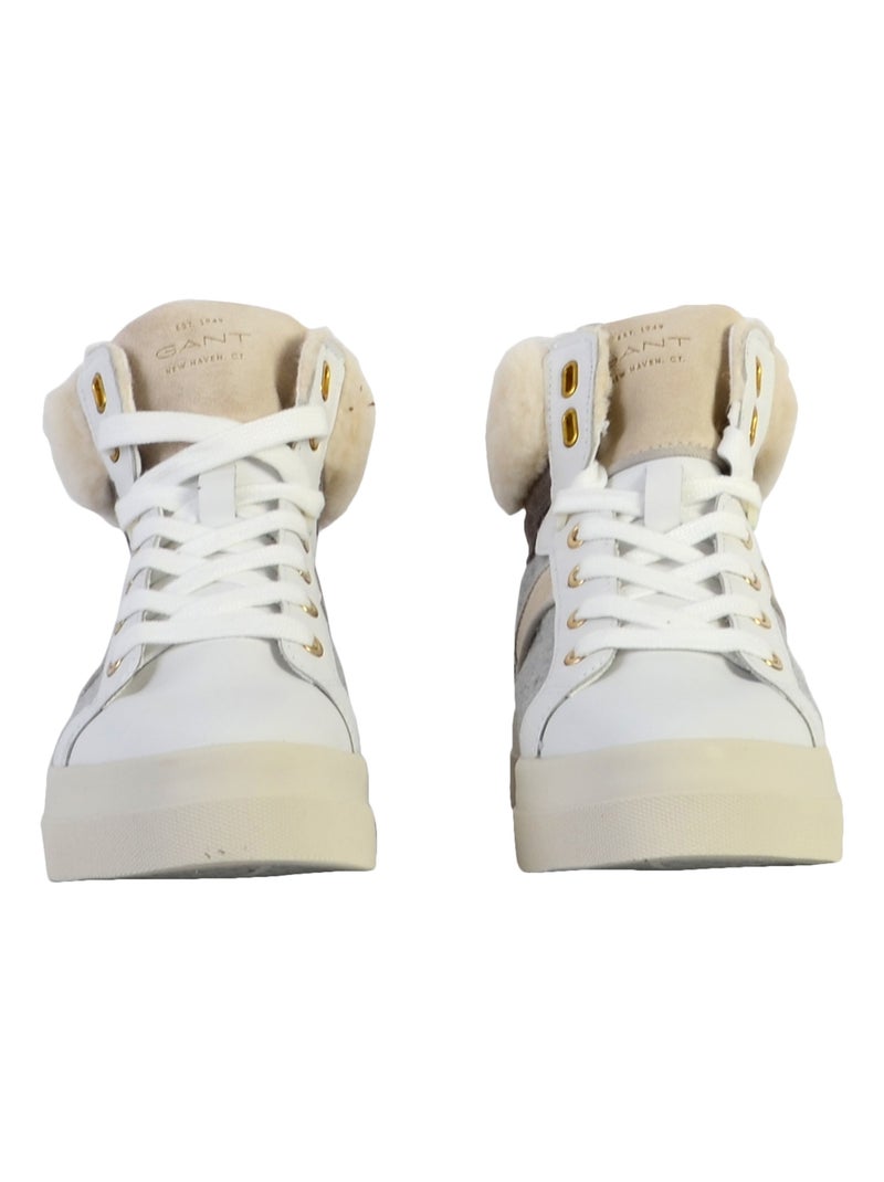 Basket Cuir Gant Avona Beige - Kiabi