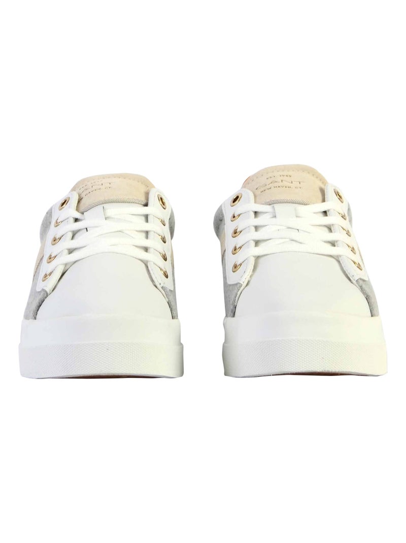 Basket Cuir Gant Avona Gris - Kiabi