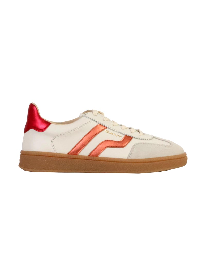 Basket Cuir Gant Cuzima Blanc - Kiabi