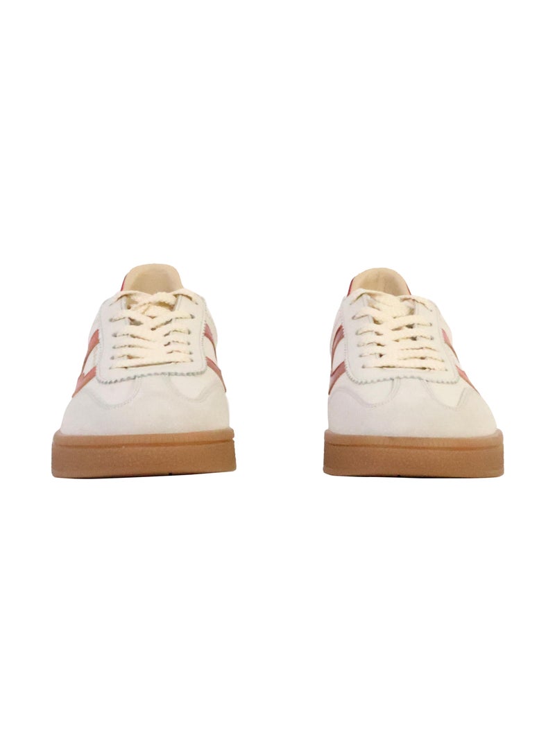 Basket Cuir Gant Cuzima Blanc - Kiabi