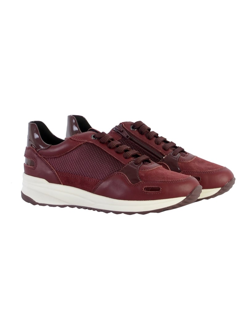 Basket Cuir Geox Airell Bordeaux - Kiabi