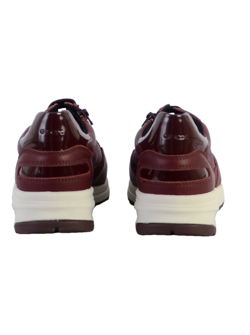 Basket Cuir Geox Airell Bordeaux - Kiabi
