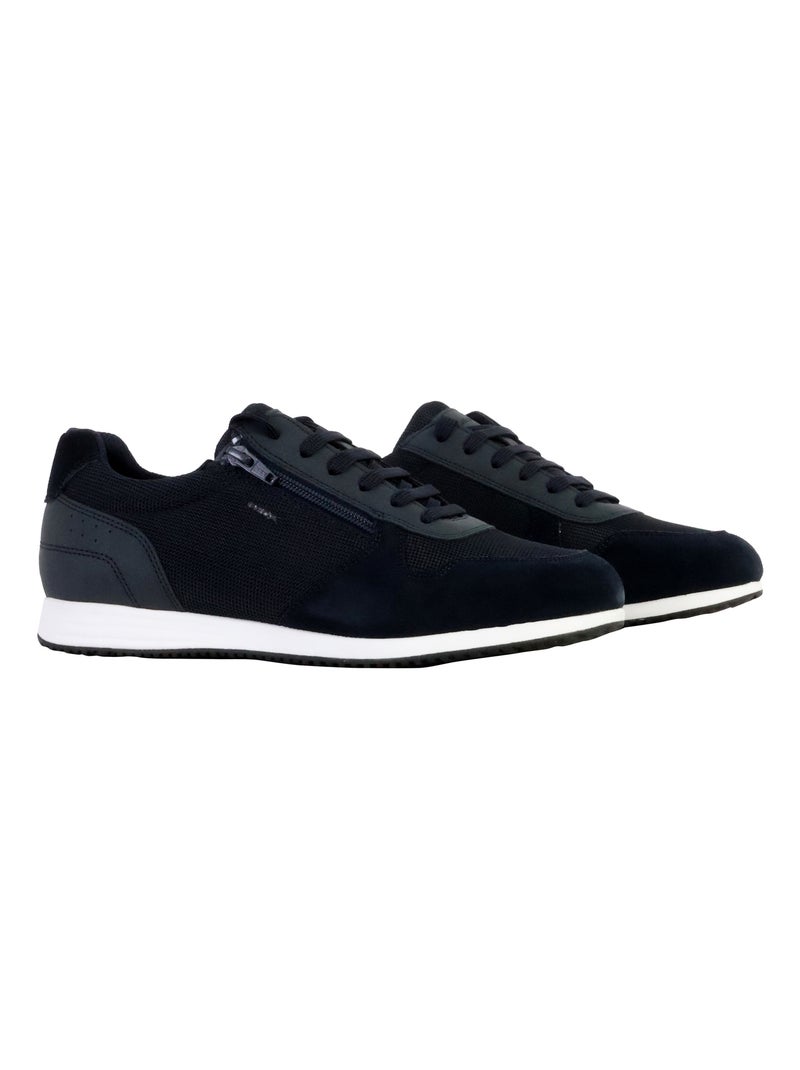 Basket Cuir Geox Arthien Bleu - Kiabi