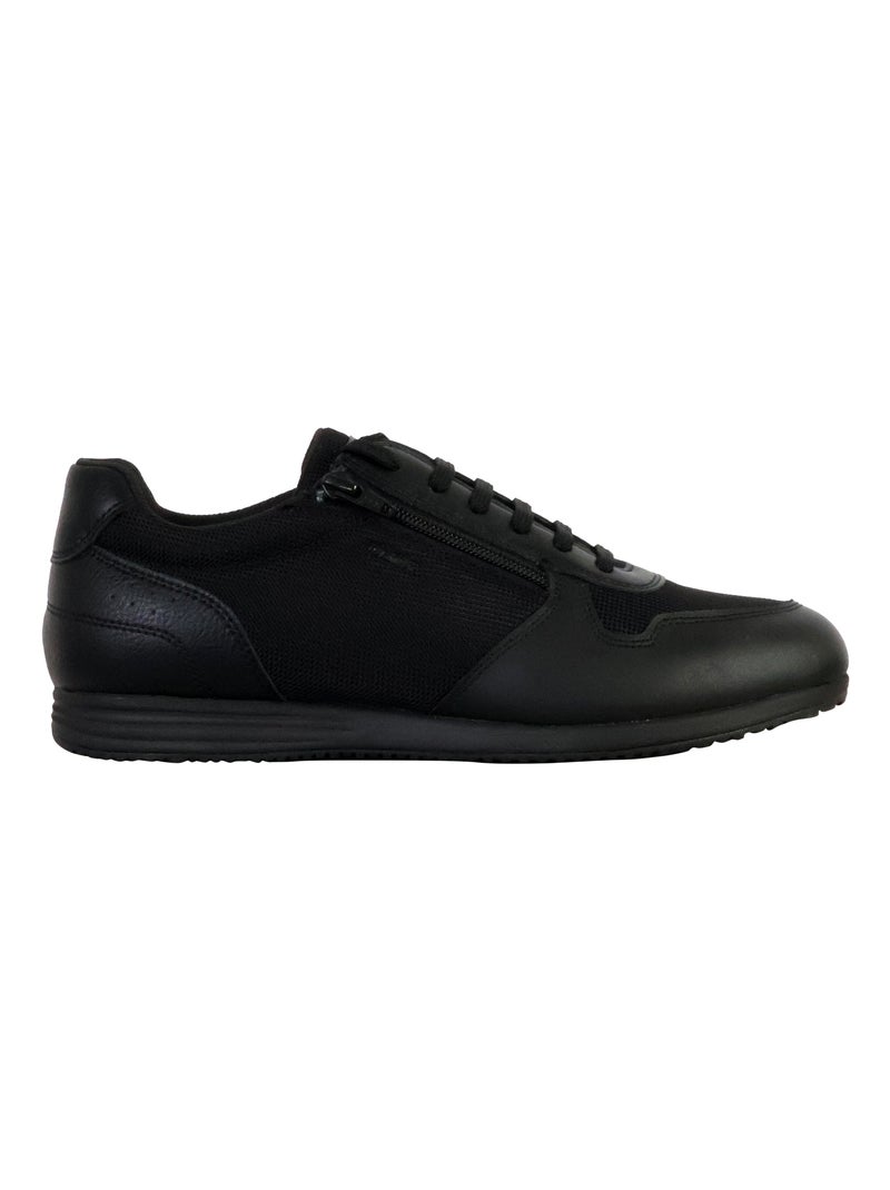 Basket Cuir Geox Arthien Noir - Kiabi