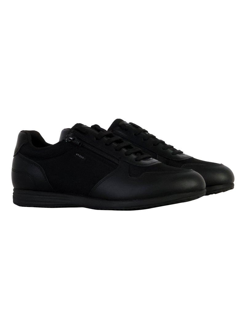 Basket Cuir Geox Arthien Noir - Kiabi