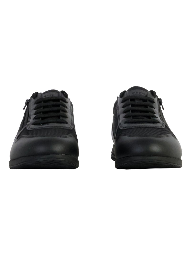 Basket Cuir Geox Arthien Noir - Kiabi