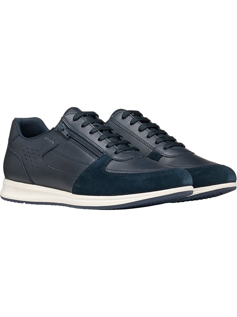 Basket cuir geox avery Bleu marine - Kiabi