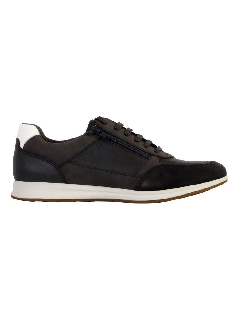 Basket Cuir Geox Avery Gris - Kiabi
