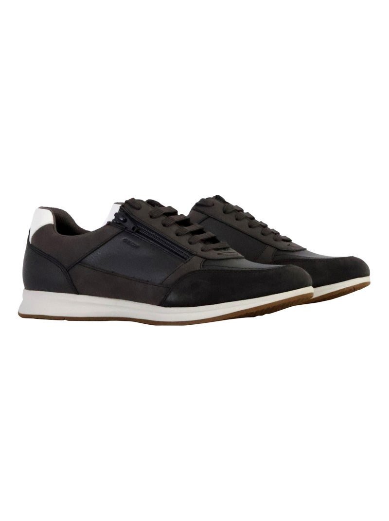 Basket Cuir Geox Avery Gris - Kiabi