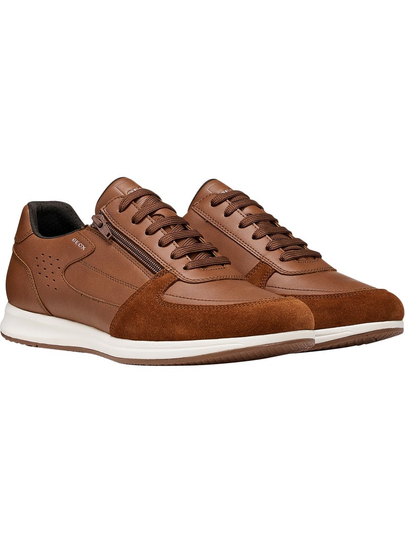 Basket cuir geox avery Marron - Kiabi