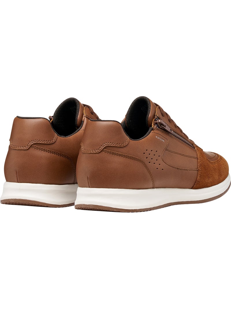 Basket cuir geox avery Marron - Kiabi