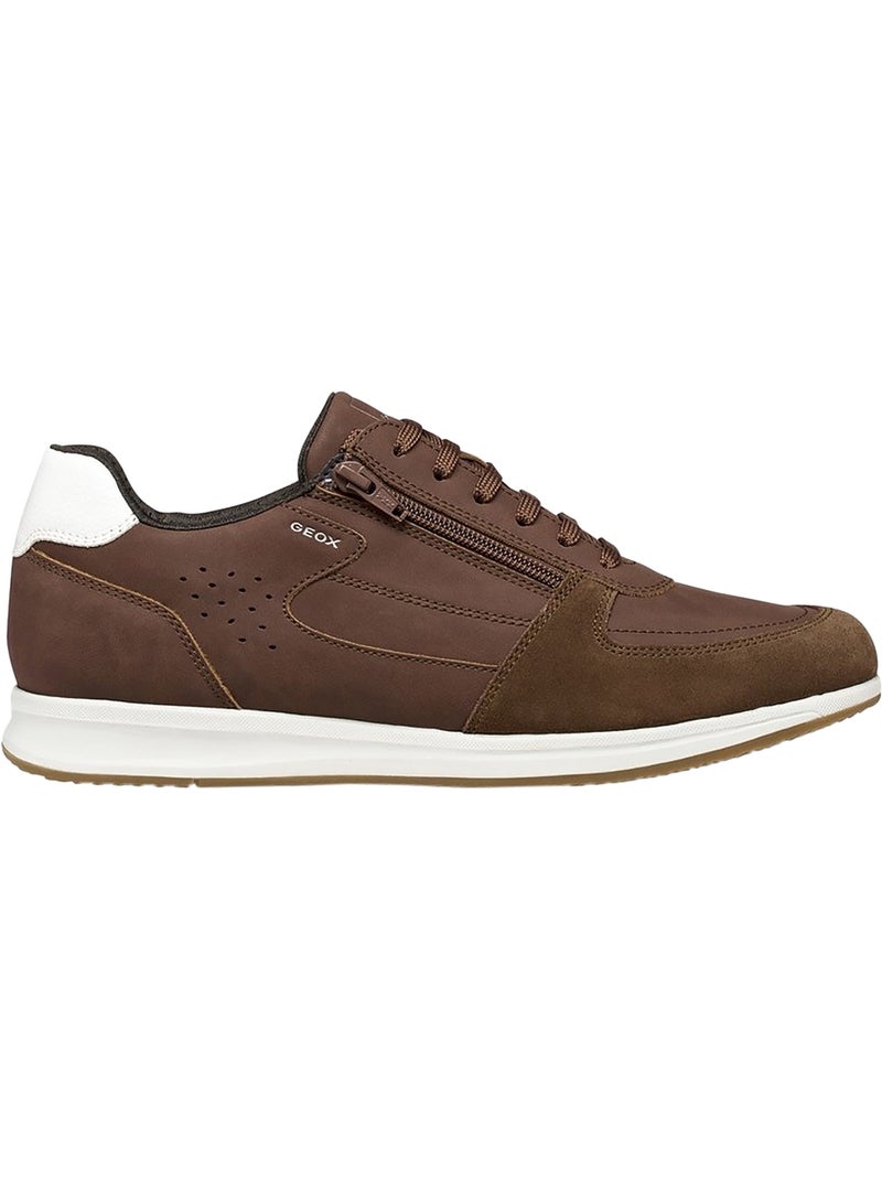 Basket Cuir Geox Avery Marron - Kiabi